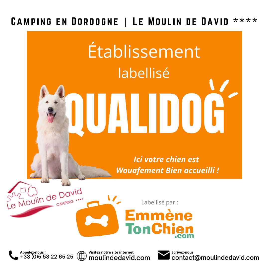 .Qualidog label camping le moulin de David - Dordogne